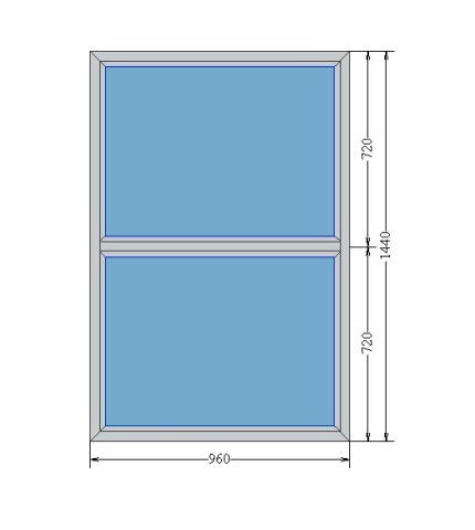 Алюминиевое окно 1440*960 (15981Н)